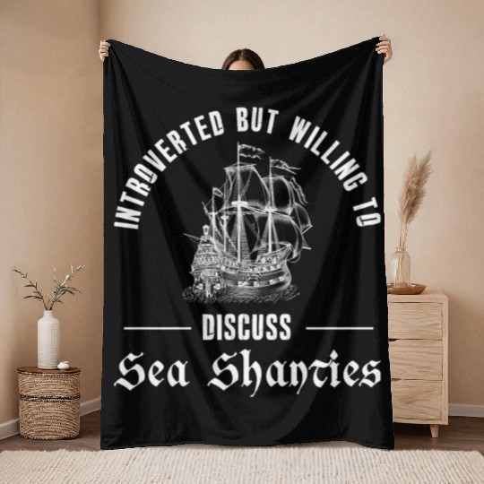 Sailor Meme Pirate Ship Ocean Sailing Throw Blankets