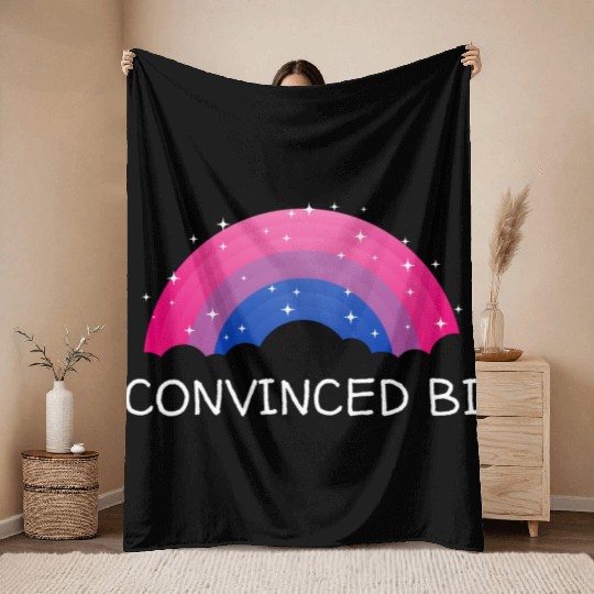 Convinced Bi Bisexual LGBTQ Bi Pride LGBT Pride Mo Throw Blankets