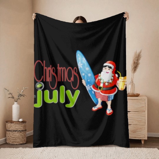 christmas in july Throw Blankets