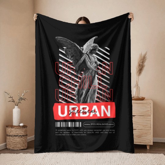 Urban Angel Brother Benko Streetwear Throw Blankets