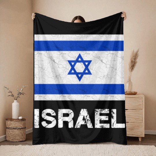 Israel Flag Throw Blankets