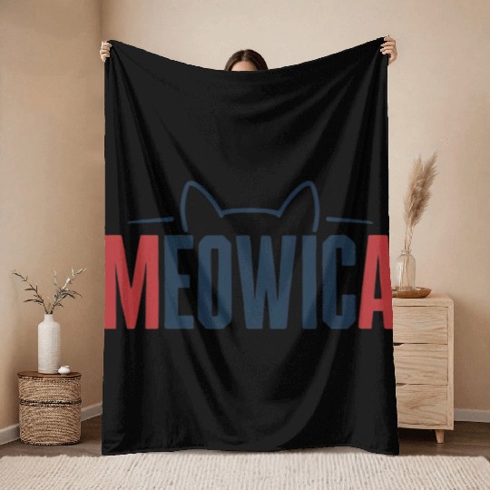 Meowica Cat Throw Blankets – Perfect Fourth of July