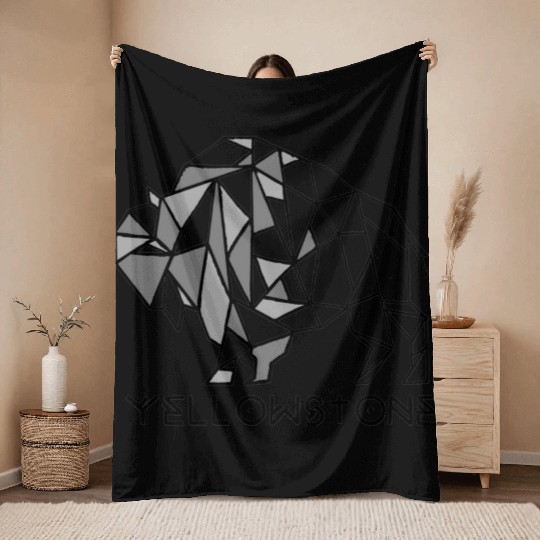 Grey YStone Bison Throw Blankets