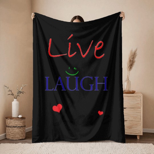 Live Laugh Love Throw Blankets