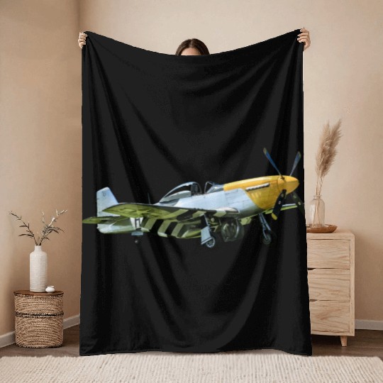 P-51 Throw Blankets