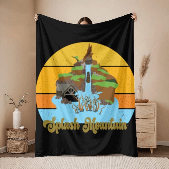 Splash Mountain Throw Blankets