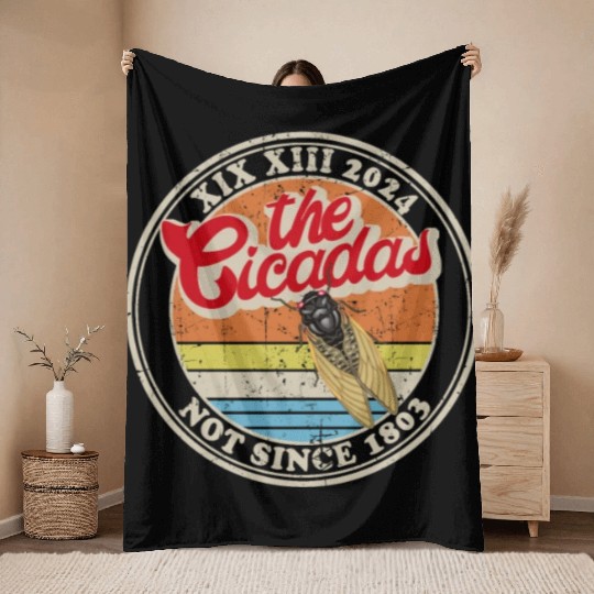 2024 Cicada Brood XIII XIX Not Since 1803 Throw Blankets