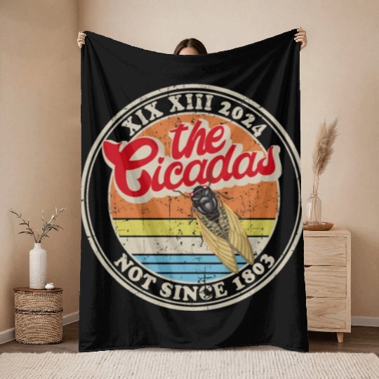 2024 Cicada Brood XIII XIX Not Since 1803 Throw Blankets
