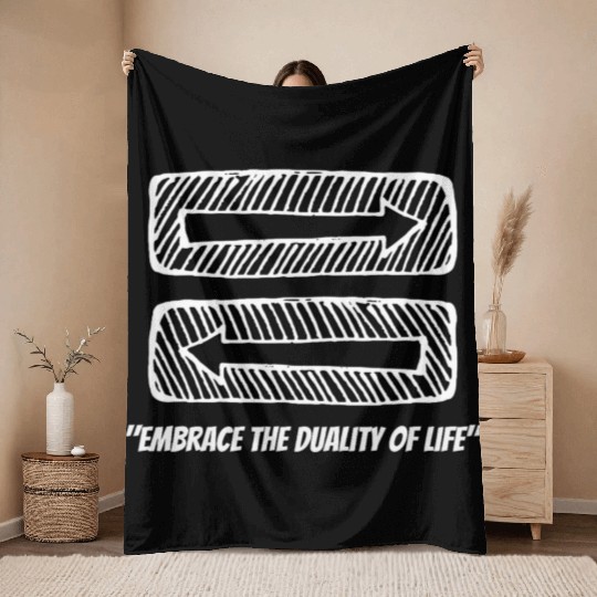 Embrace the Duality of Life Throw Blankets