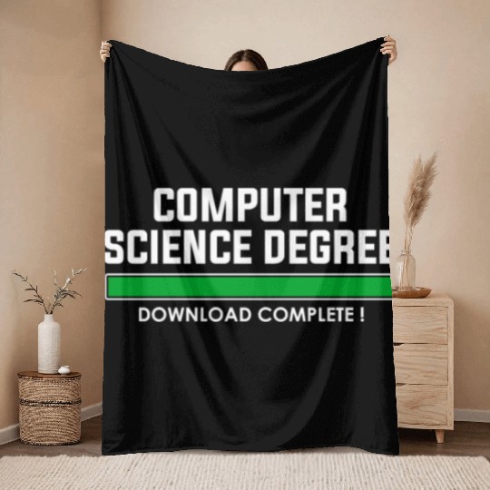 computer science degree Throw Blankets