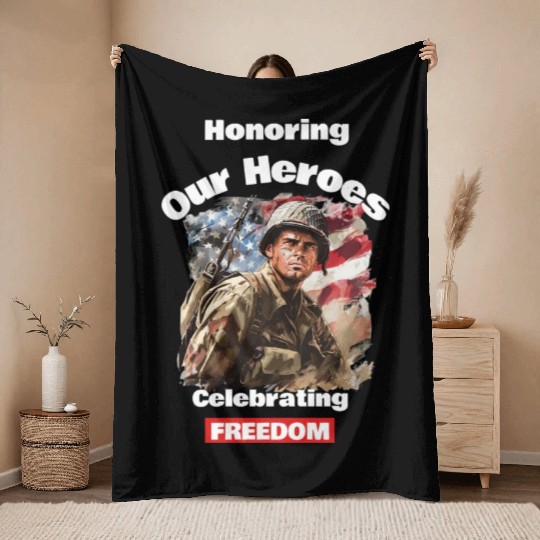 USA Army Veteran Throw Blankets
