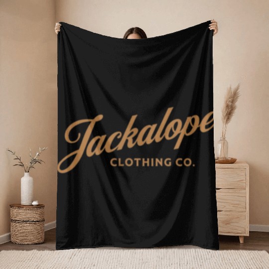 Jackalope Clothing Co Logo Throw Blankets
