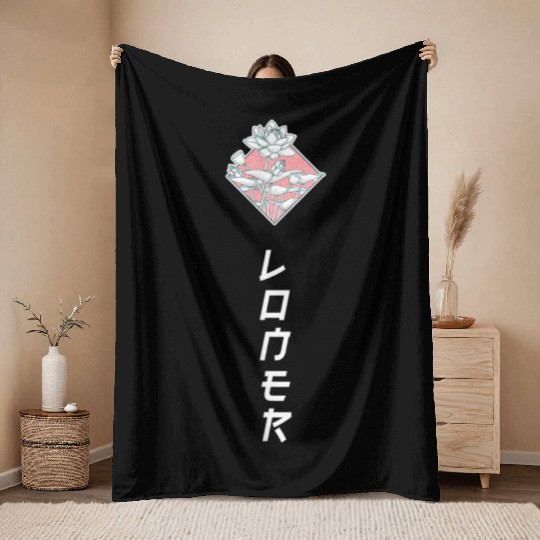 Loner Aesthetic Clothing Grunge Throw Blankets