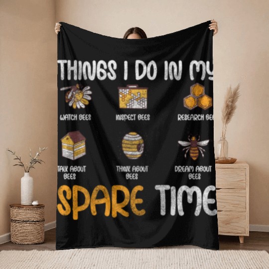 Honey Bee Bees Useful Summer Throw Blankets