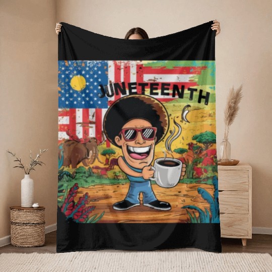 Juneteenth 4Th July Celebrate Fathers Day Coffee Throw Blankets
