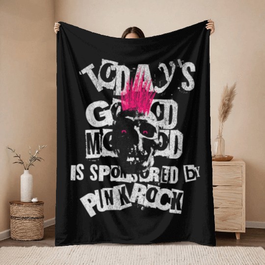 Vintage Punk Rock Premium Throw Blankets