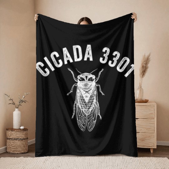 Cicada 3301 Enthusiast Emergence Funny Throw Blankets