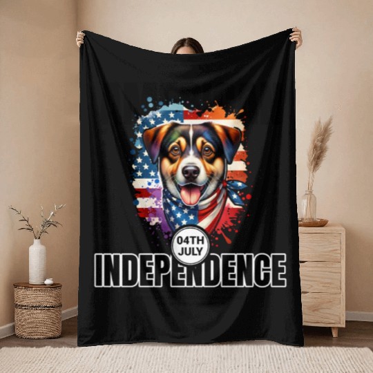 Washington D.C.'s State Dog: The Mixed Breed Throw Blankets