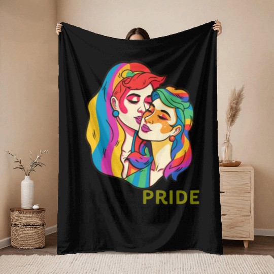 More Pride Less Prejudice LGBT Pride Month Throw Blankets