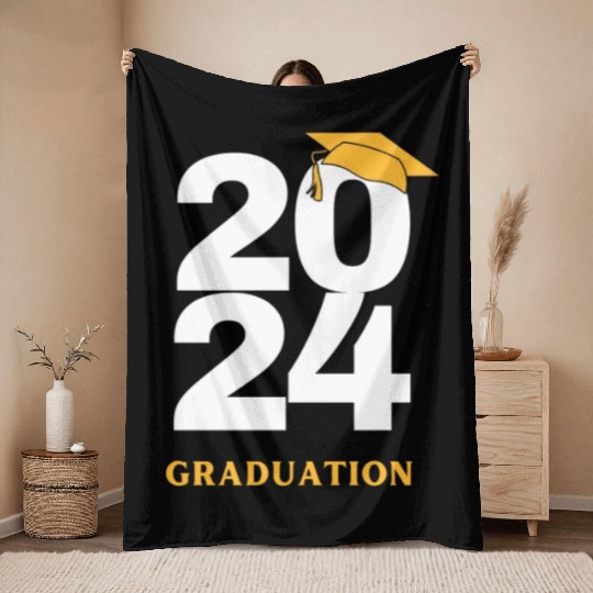 2024 Graduation Throw Blankets