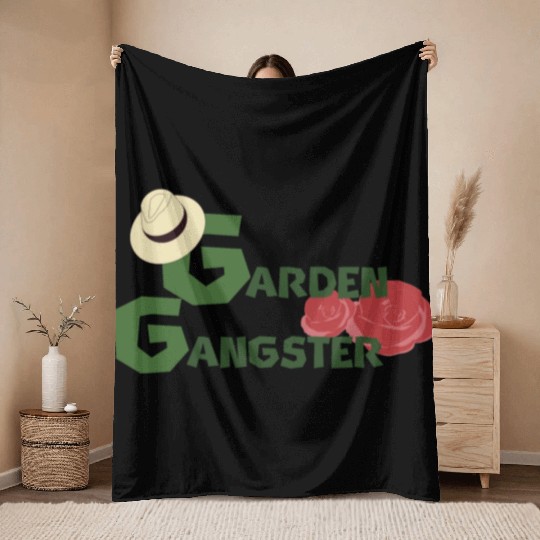 The Garden Gangster Throw Blankets