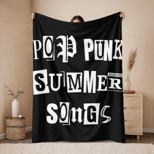 Pop Punk Summer Song Throw Blankets