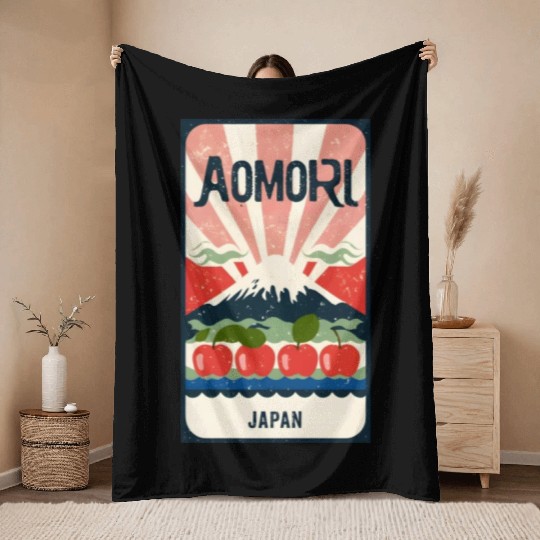Aomori Harvest: Delicious Apples Throw Blankets
