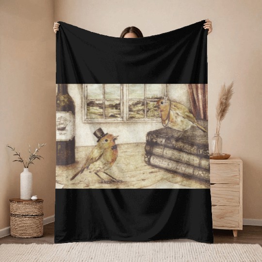 Robin Love Throw Blankets