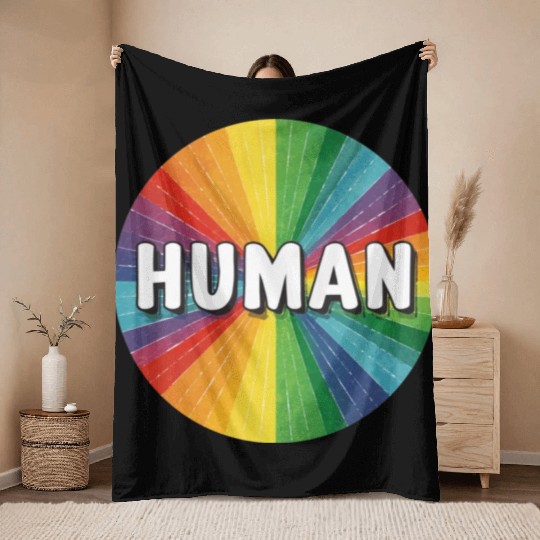 LGBTQ Human Throw Blankets