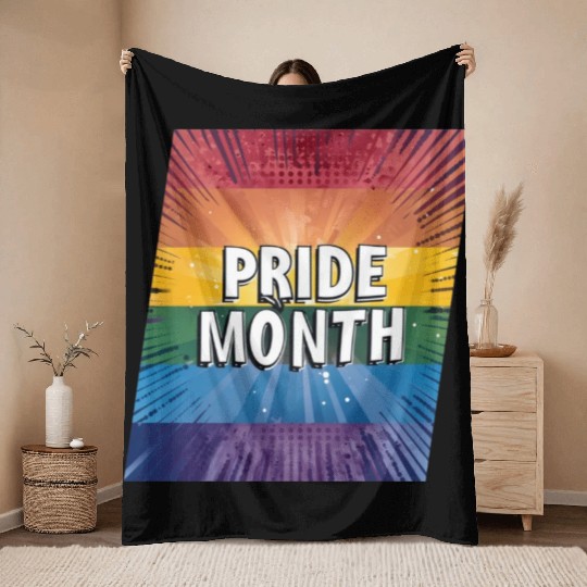 LGBTQ Pride Month Throw Blankets