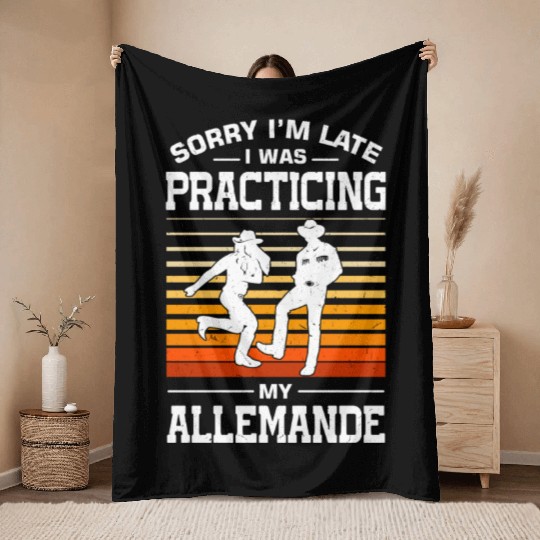 Western Square Dancing Design for a Square Dancer Throw Blankets