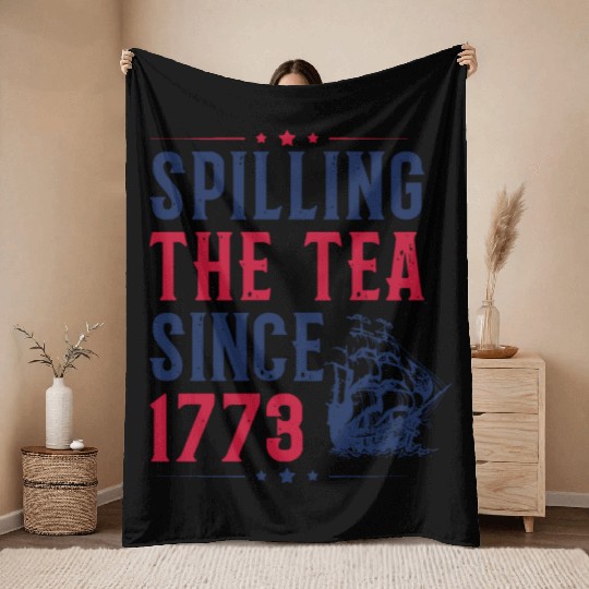 Spilling The Tea Throw Blankets