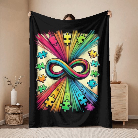 Spectrum Explosion Throw Blankets