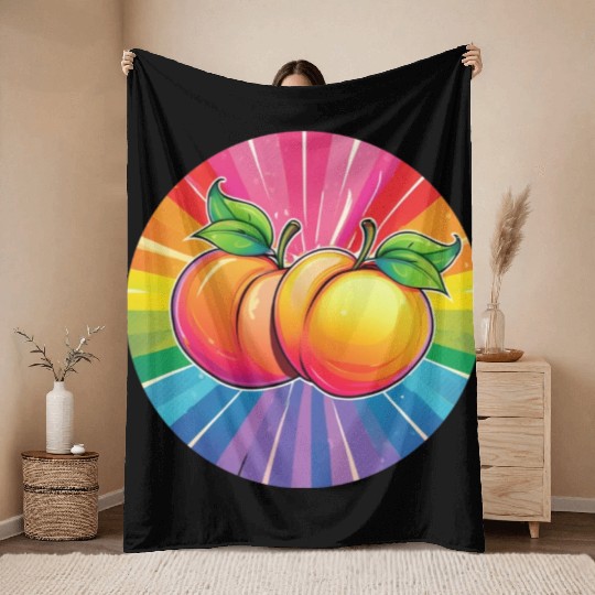 LGBTQ Peach Throw Blankets
