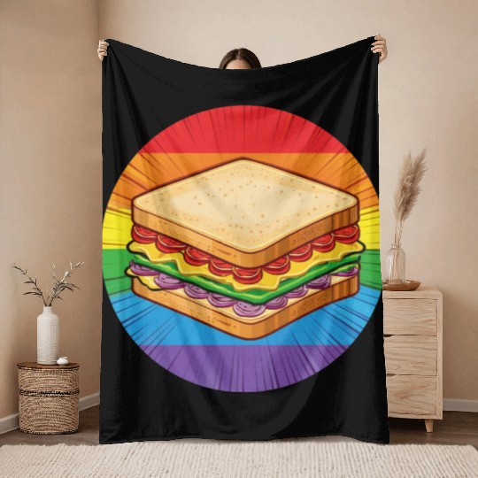 LGBTQ Sandwich Throw Blankets