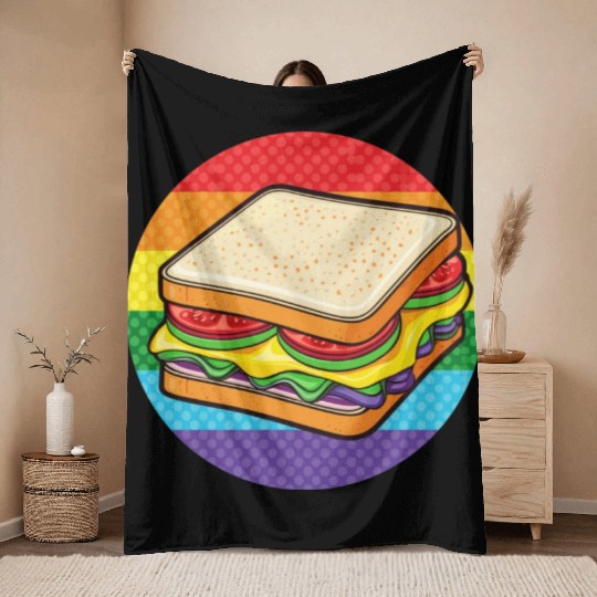LGBTQ Sandwich Throw Blankets