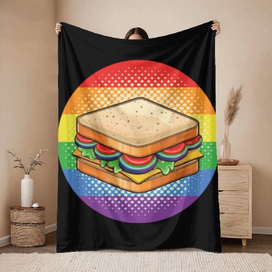 LGBTQ Sandwich Throw Blankets