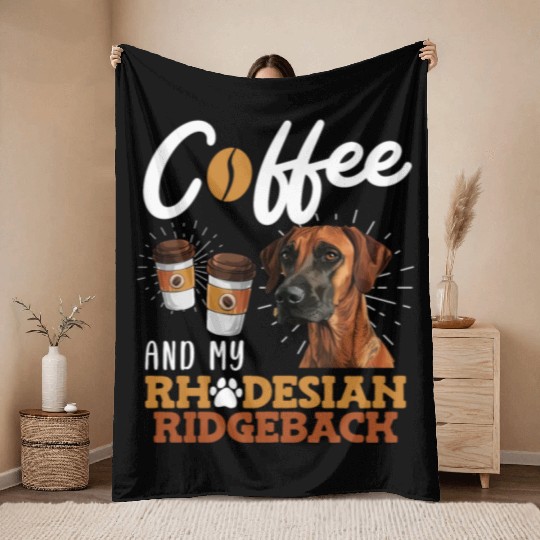 Rhodesian Ridgeback and Coffee Ridgeback Throw Blankets