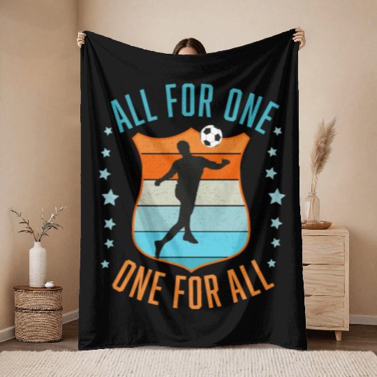 Soccer Team Spirit Throw Blankets