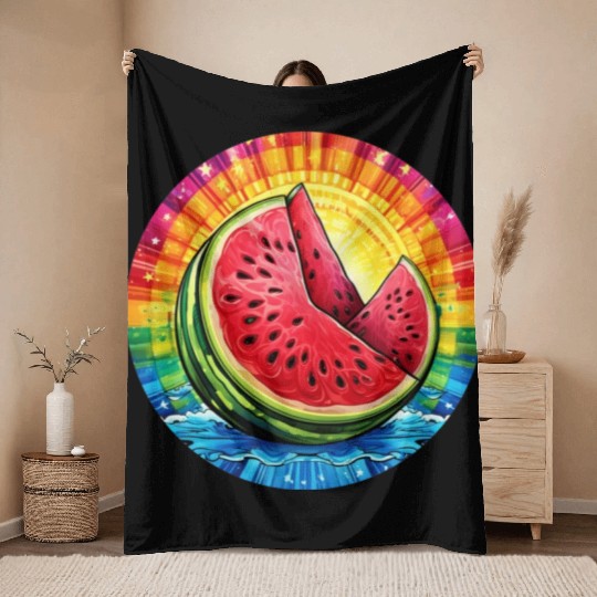 LGBTQ Melon Throw Blankets