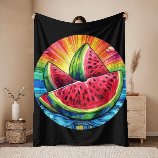 LGBTQ Melon Throw Blankets