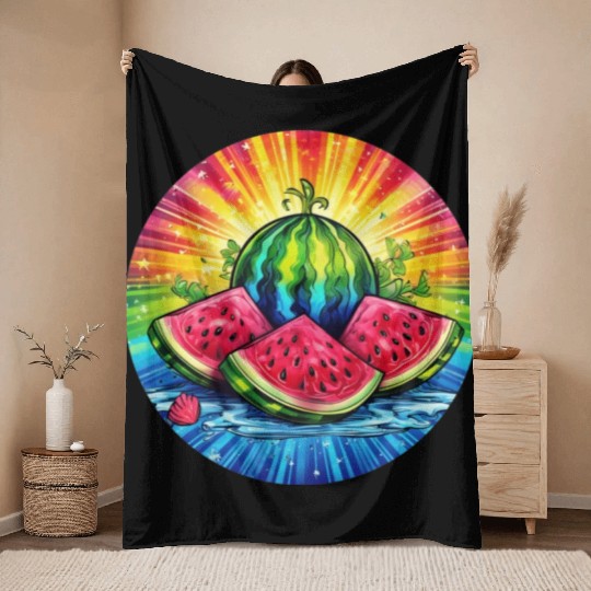 LGBTQ Melon Throw Blankets