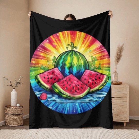 LGBTQ Melon Throw Blankets