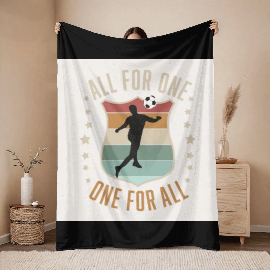 Soccer Team Spirit Throw Blankets