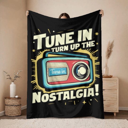 Tune In, Turn Up the Nostalgia with Vintage Radio Throw Blankets