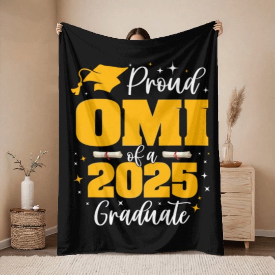 Class 2025 Graduate Graduation Premium Throw Blankets