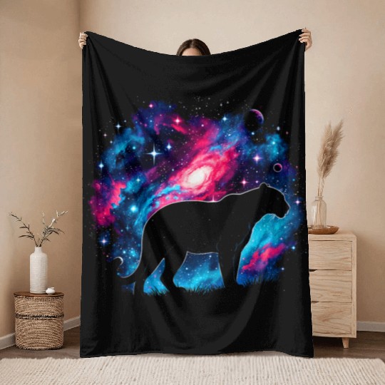 Cool Galaxy Graphic Space Art Throw Blankets