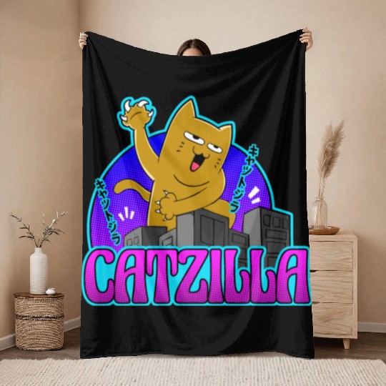 catzilla Throw Blankets