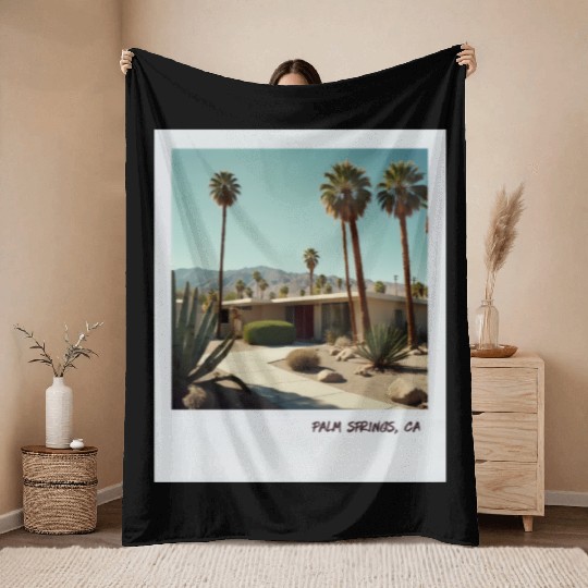 Mono Enterprises "Travels" Palm Springs #1 Throw Blankets