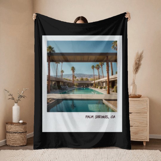 Mono Enterprises "Travels" Palm Springs #4 Throw Blankets